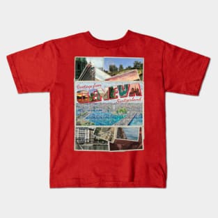 Greetings from Geneva in Switzerland Vintage style retro souvenir Kids T-Shirt